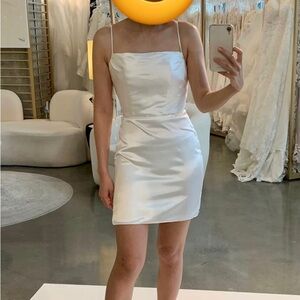 NEW Ivory White Bridal Satin Dress | Size 2